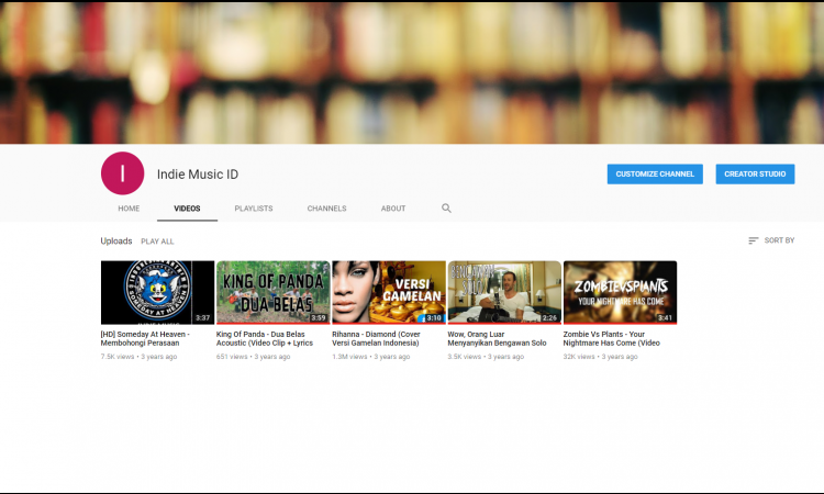Channel YouTube made in 2014 SUBS 1.8K